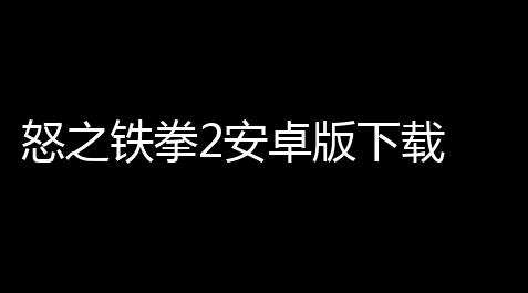 怒之铁拳2安卓版下载 v700 人气热度：10℃【无畏契约手机版下载】
